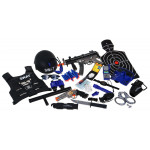 Veľká policajná sada pre malého policajta modro-čierna